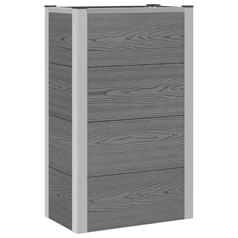 vidaXL Verhoogde plantenbak Grijs 50 x 30 x 22 cm WPC en Aluminium vidaXL Verhoogde plantenbak Grijs 50 x 30 x 22 cm WPC en Aluminium afbeelding 1