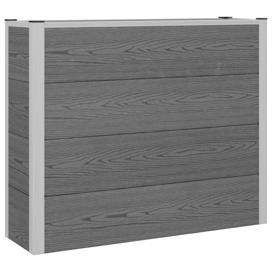 vidaXL Verhoogde plantenbak Grijs 100 x 30 x 22 cm WPC en Aluminium vidaXL Verhoogde plantenbak Grijs 100 x 30 x 22 cm WPC en Aluminium afbeelding 1