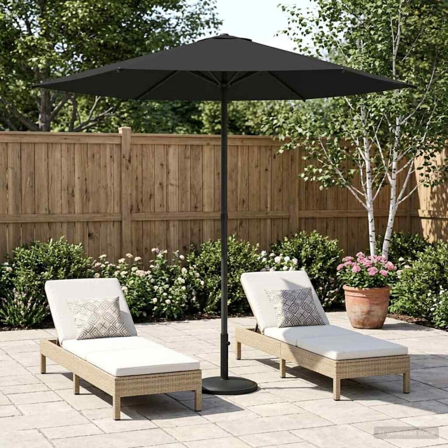 vidaXL Tuinparasol 230 x 230 cm Polyester Rechthoekig Antracietkleurig vidaXL Tuinparasol 230 x 230 cm Polyester Rechthoekig Antracietkleurig afbeelding 1