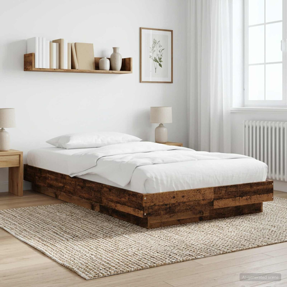vidaXL Vloerbedframe Oud hout 80 x 210 cm Bewerkt hout vidaXL Vloerbedframe Oud hout 80 x 210 cm Bewerkt hout afbeelding 1