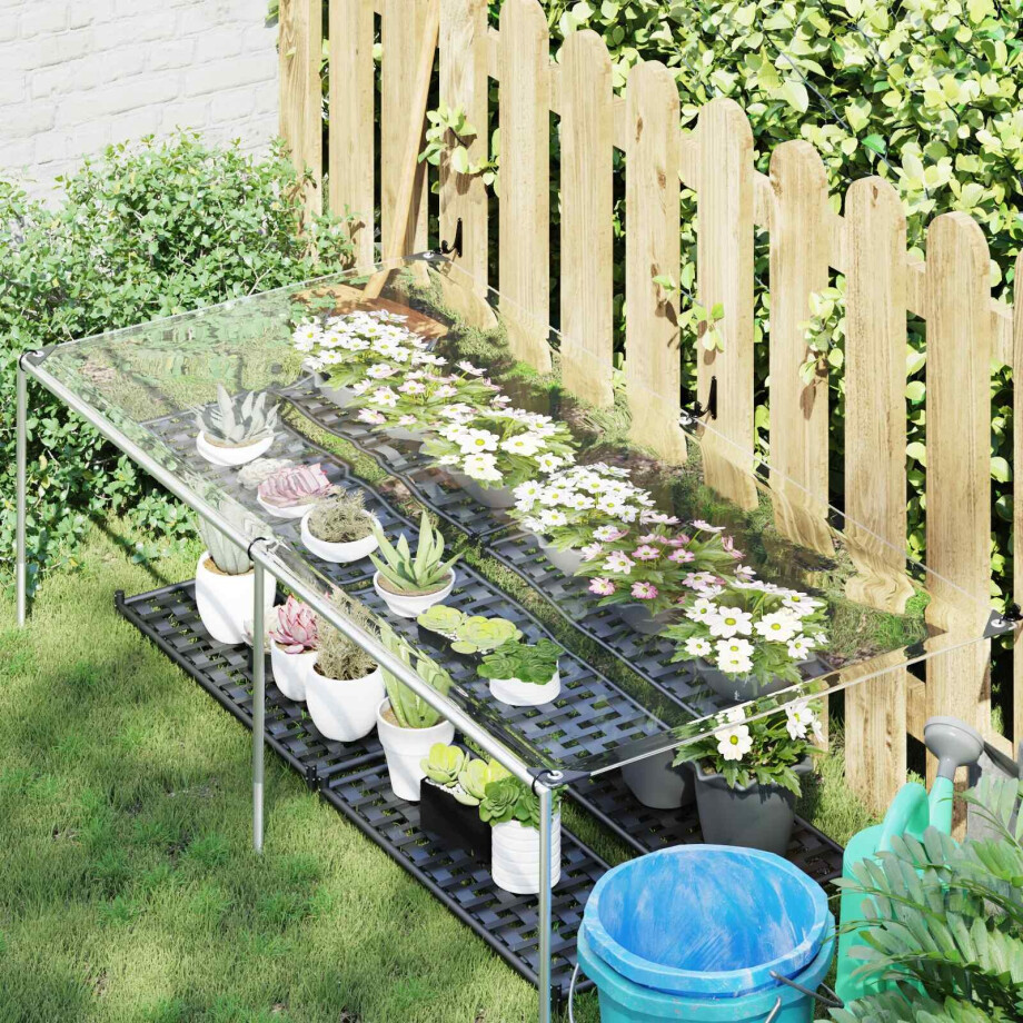 vidaXL Plantenhoes Doorzichtig 2,5 x 1 m PVC afbeelding 1