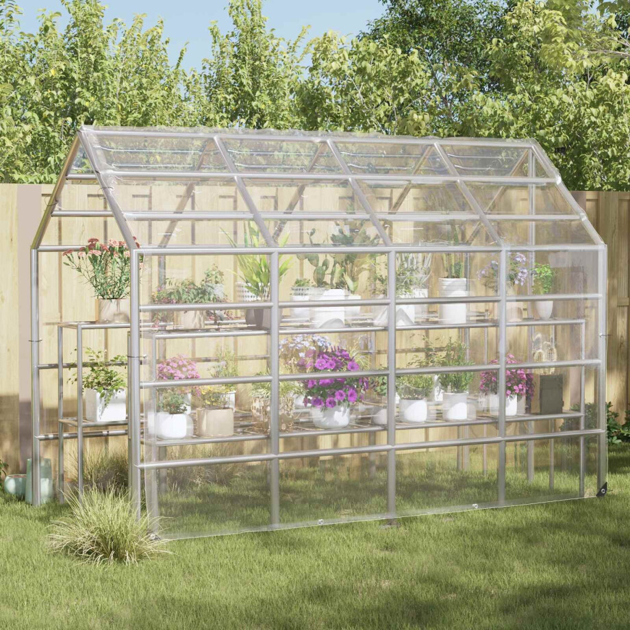 vidaXL Plantenhoes Doorzichtig 5 × 3,5 m PVC afbeelding 1