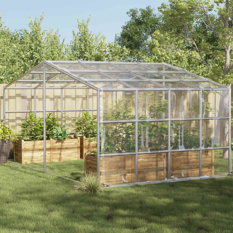 vidaXL Plantenhoes Doorzichtig 7 x 4 m PVC afbeelding 1