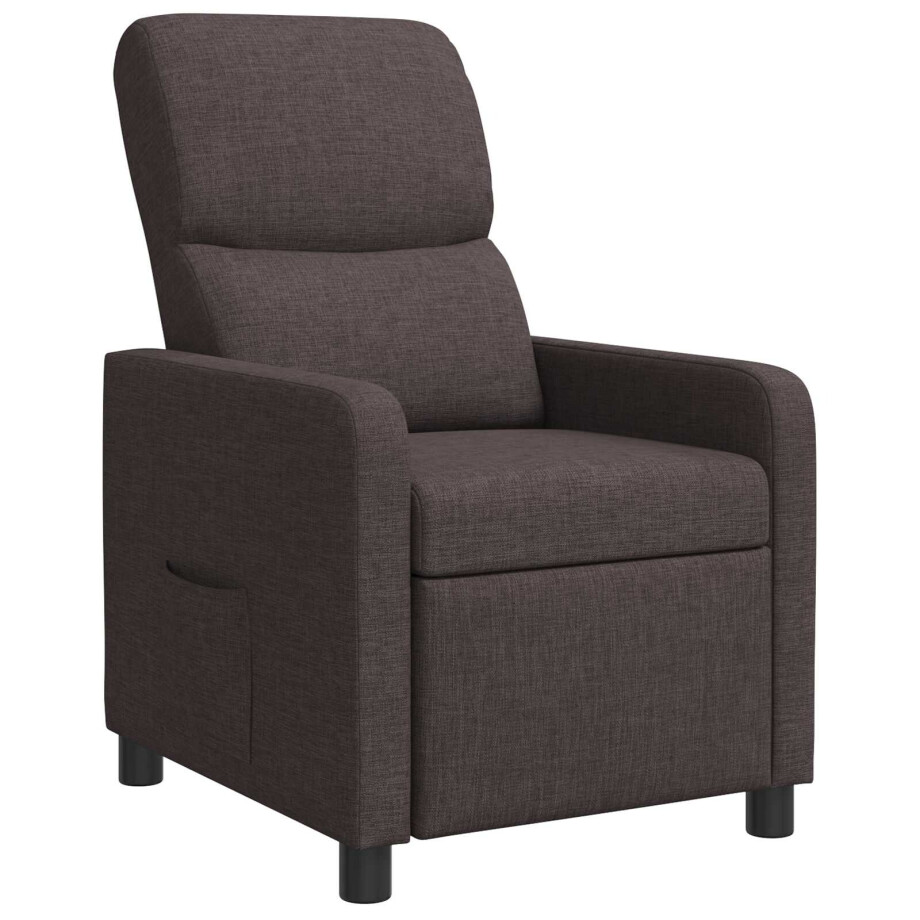vidaXL Relaxfauteuil Donkerbruin Stof afbeelding 1