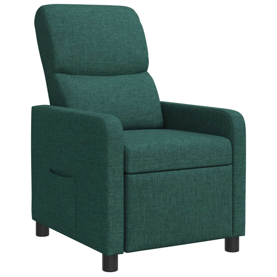 vidaXL Relaxfauteuil Donkergroen Stof vidaXL Relaxfauteuil Donkergroen Stof afbeelding 1