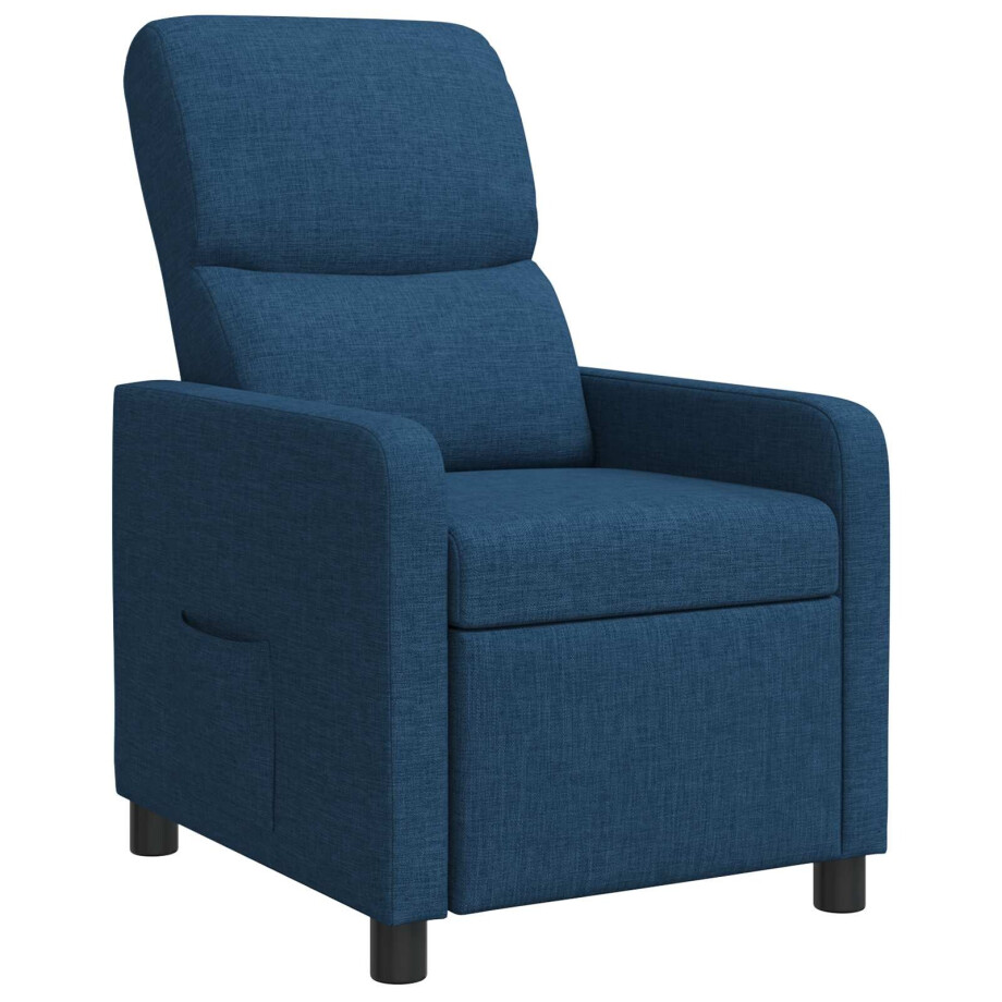 vidaXL Relaxfauteuil Blauw Stof afbeelding 1
