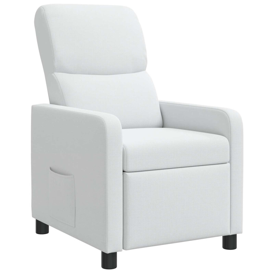 vidaXL Relaxfauteuil Wit Stof afbeelding 1