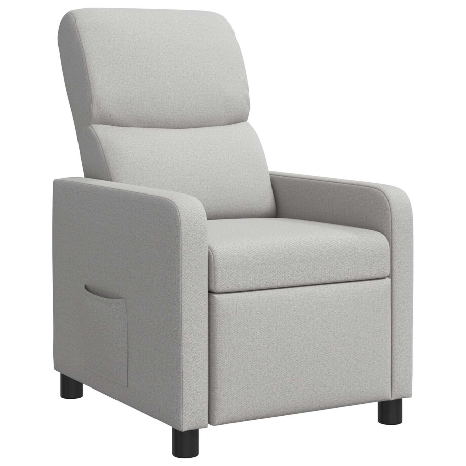 vidaXL Relaxfauteuil Wolkengrijs Stof afbeelding 1