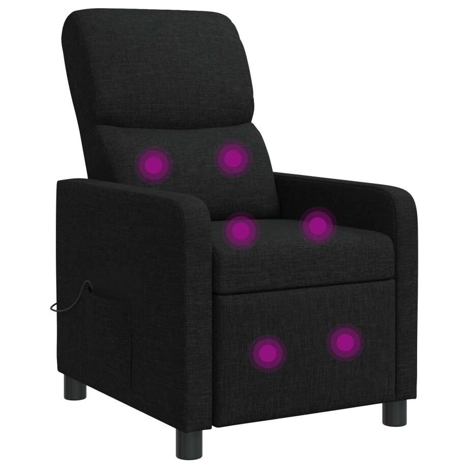 vidaXL Relaxfauteuil Zwart Stof vidaXL Relaxfauteuil Zwart Stof afbeelding 1