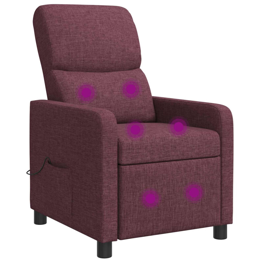 vidaXL Relaxfauteuil Paars Stof vidaXL Relaxfauteuil Paars Stof afbeelding 1