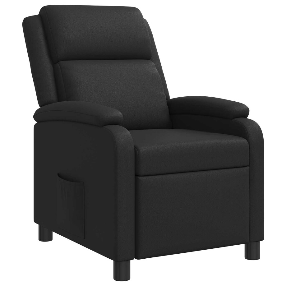 vidaXL Relaxfauteuil Zwart Kunstleer afbeelding 1