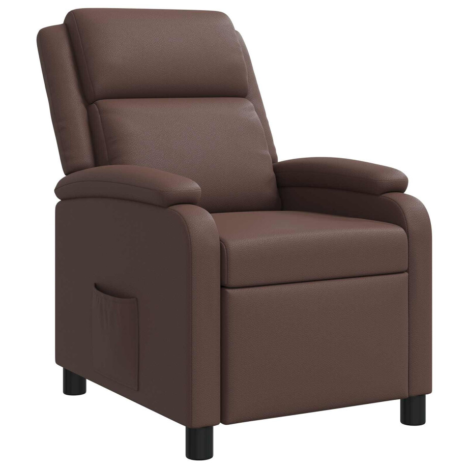 vidaXL Relaxfauteuil Bruin Kunstleer vidaXL Relaxfauteuil Bruin Kunstleer afbeelding 1