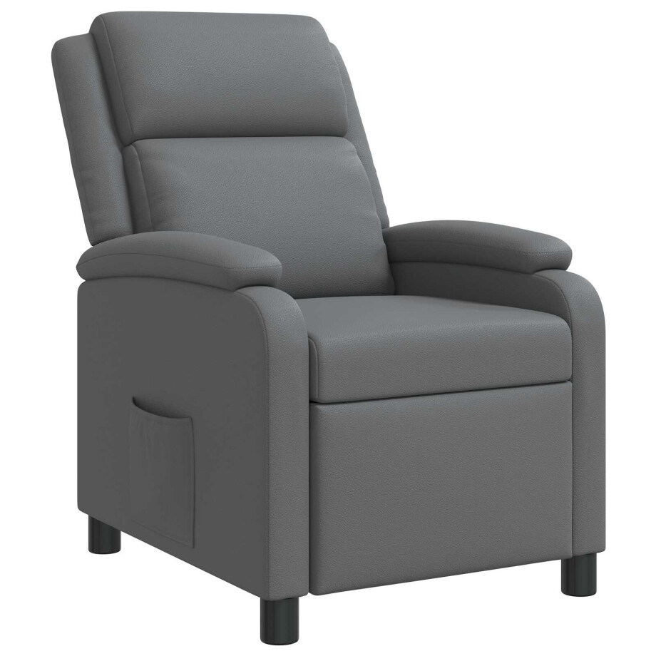 vidaXL Relaxfauteuil Grijs Kunstleer vidaXL Relaxfauteuil Grijs Kunstleer afbeelding 1