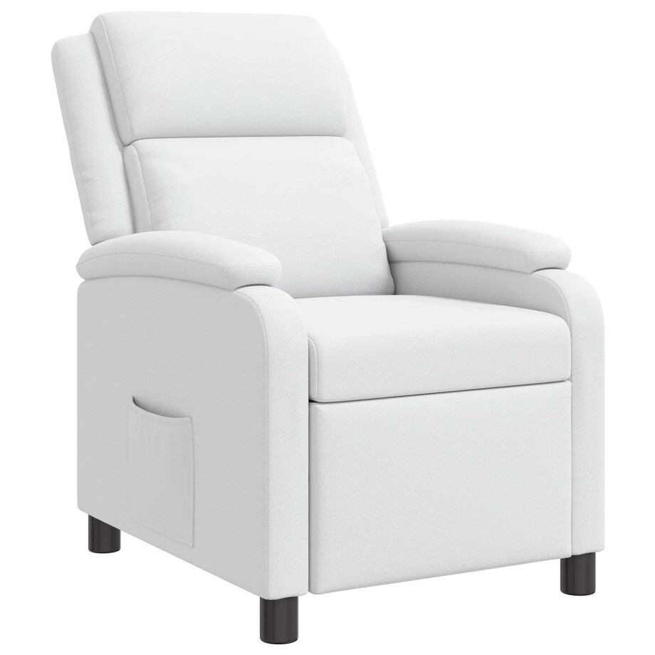 vidaXL Relaxfauteuil Wit Kunstleer afbeelding 1