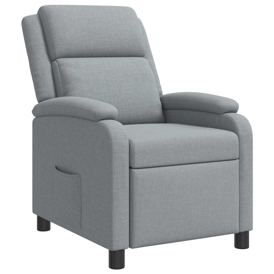 vidaXL Relaxfauteuil Lichtgrijs Stof vidaXL Relaxfauteuil Lichtgrijs Stof afbeelding 1