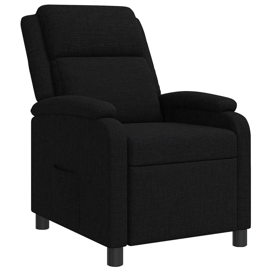 vidaXL Relaxfauteuil Zwart Stof vidaXL Relaxfauteuil Zwart Stof afbeelding 1
