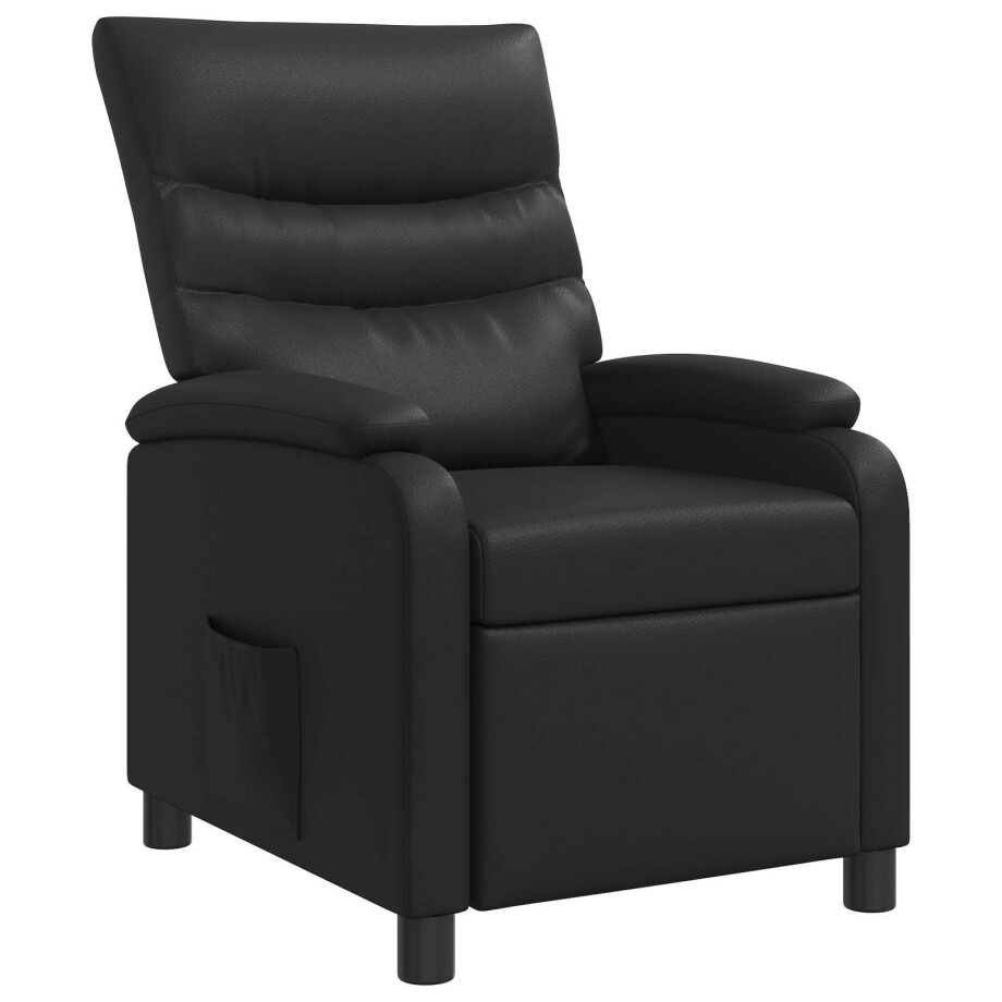 vidaXL Relaxfauteuil Zwart Kunstleer afbeelding 1