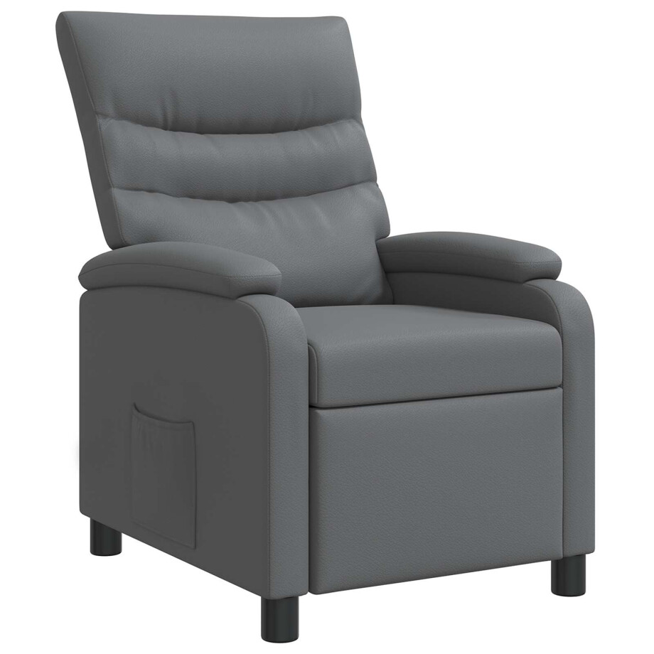 vidaXL Relaxfauteuil Grijs Kunstleer vidaXL Relaxfauteuil Grijs Kunstleer afbeelding 1