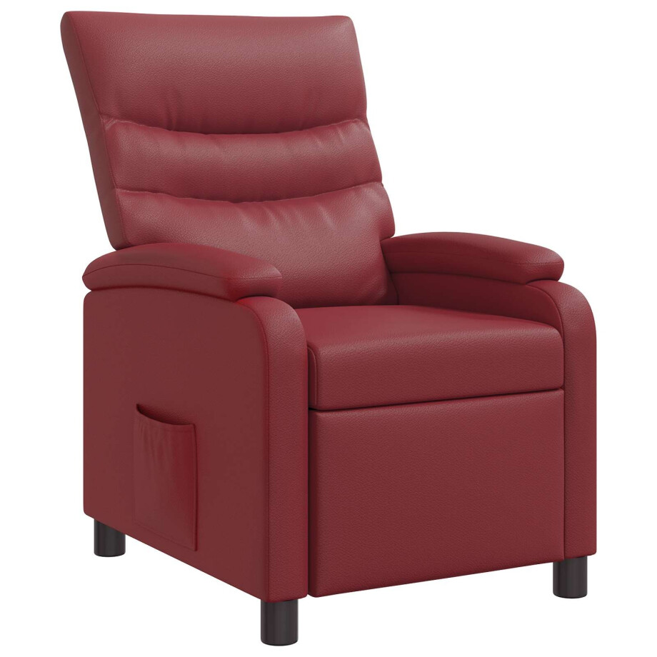 vidaXL Relaxfauteuil Wijnrood Kunstleer vidaXL Relaxfauteuil Wijnrood Kunstleer afbeelding 1