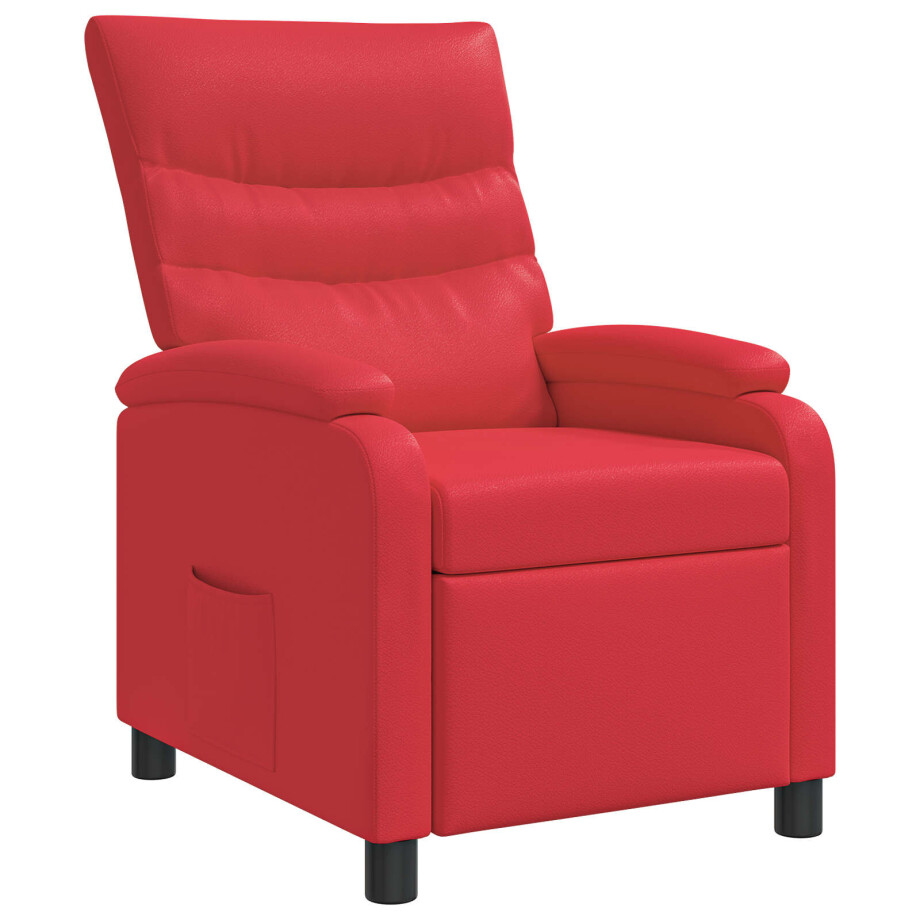 vidaXL Relaxfauteuil Rood Kunstleer afbeelding 1
