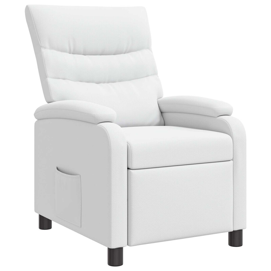 vidaXL Relaxfauteuil Wit Kunstleer afbeelding 1