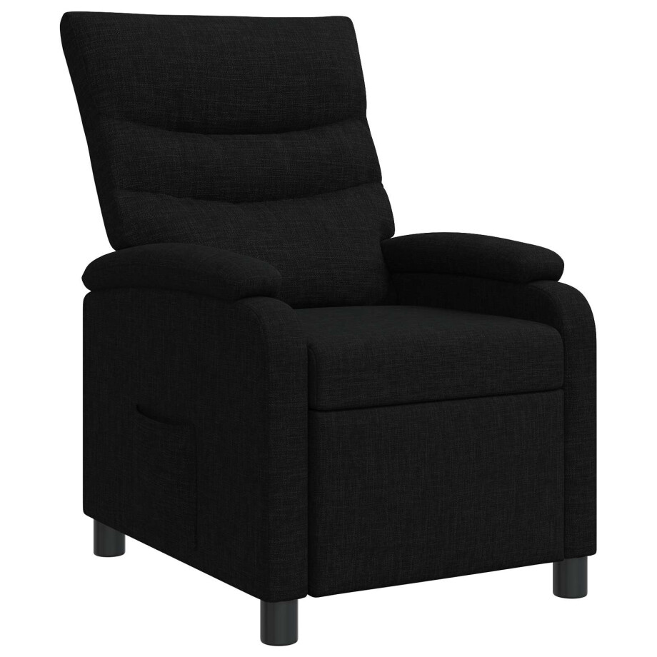 vidaXL Relaxfauteuil Zwart Stof vidaXL Relaxfauteuil Zwart Stof afbeelding 1