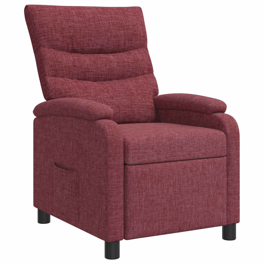 vidaXL Relaxfauteuil Wijnrood Stof vidaXL Relaxfauteuil Wijnrood Stof afbeelding 1