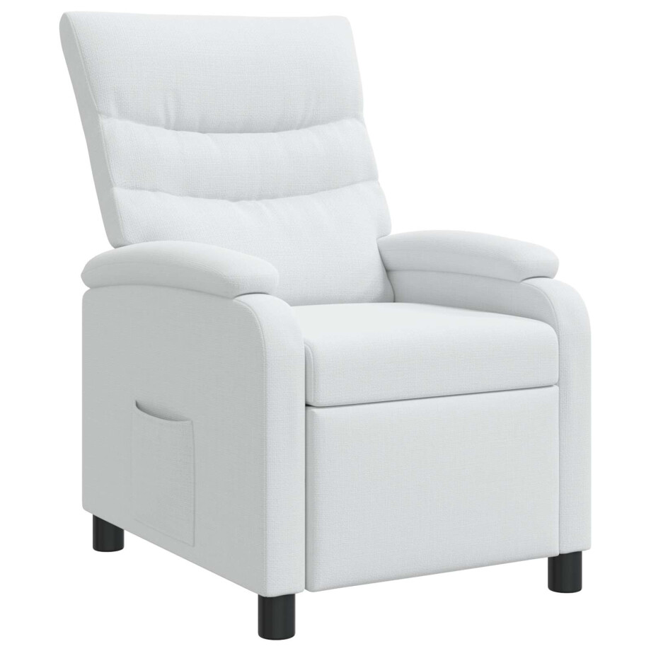 vidaXL Relaxfauteuil Wit Stof afbeelding 1