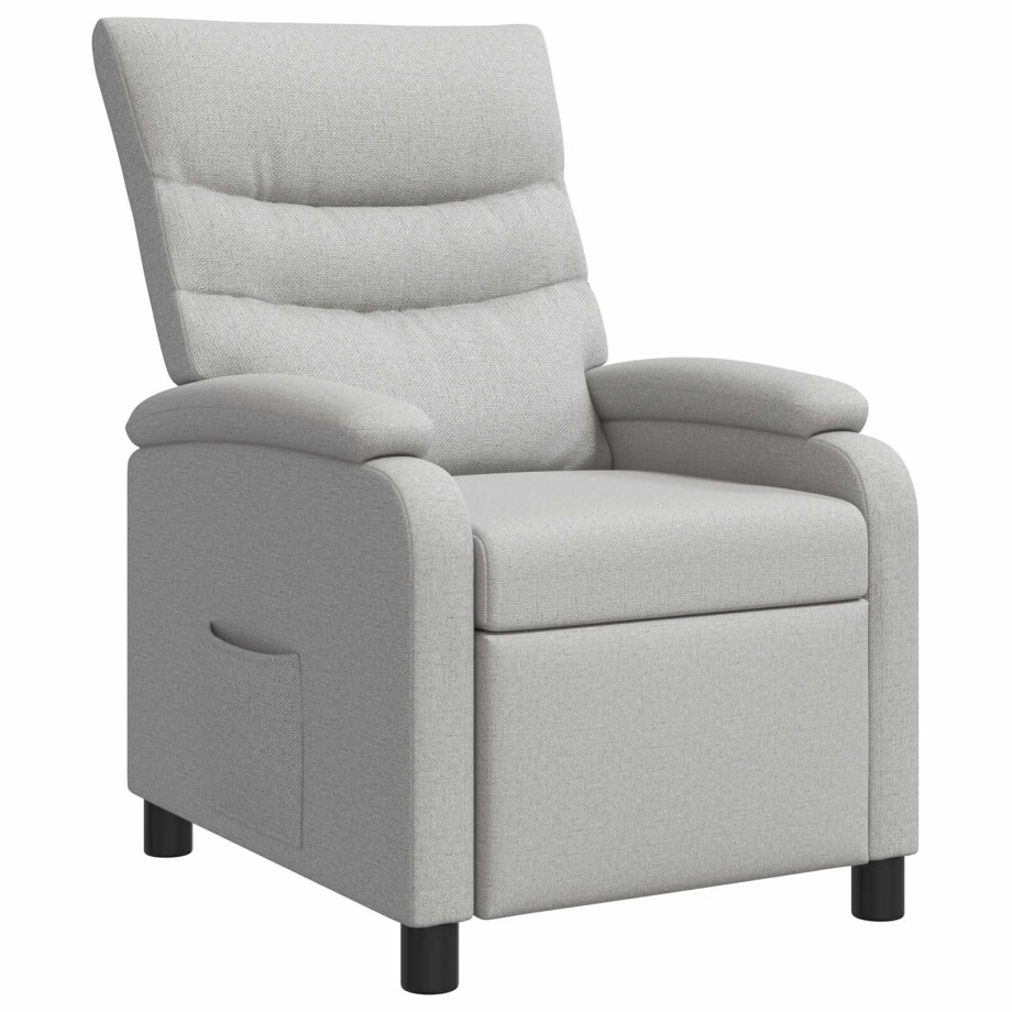 vidaXL Relaxfauteuil Wolkengrijs Stof afbeelding 1