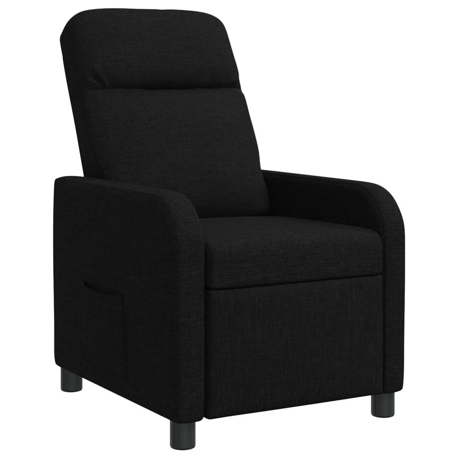vidaXL Relaxfauteuil Zwart Stof vidaXL Relaxfauteuil Zwart Stof afbeelding 1
