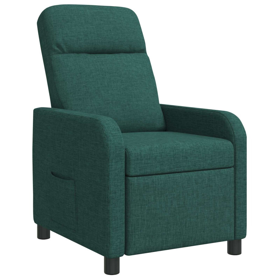 vidaXL Relaxfauteuil Donkergroen Stof vidaXL Relaxfauteuil Donkergroen Stof afbeelding 1