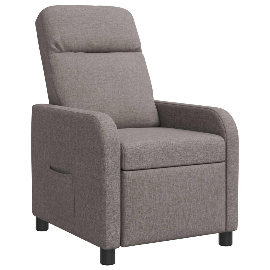 vidaXL Relaxfauteuil Taupe Stof afbeelding 1