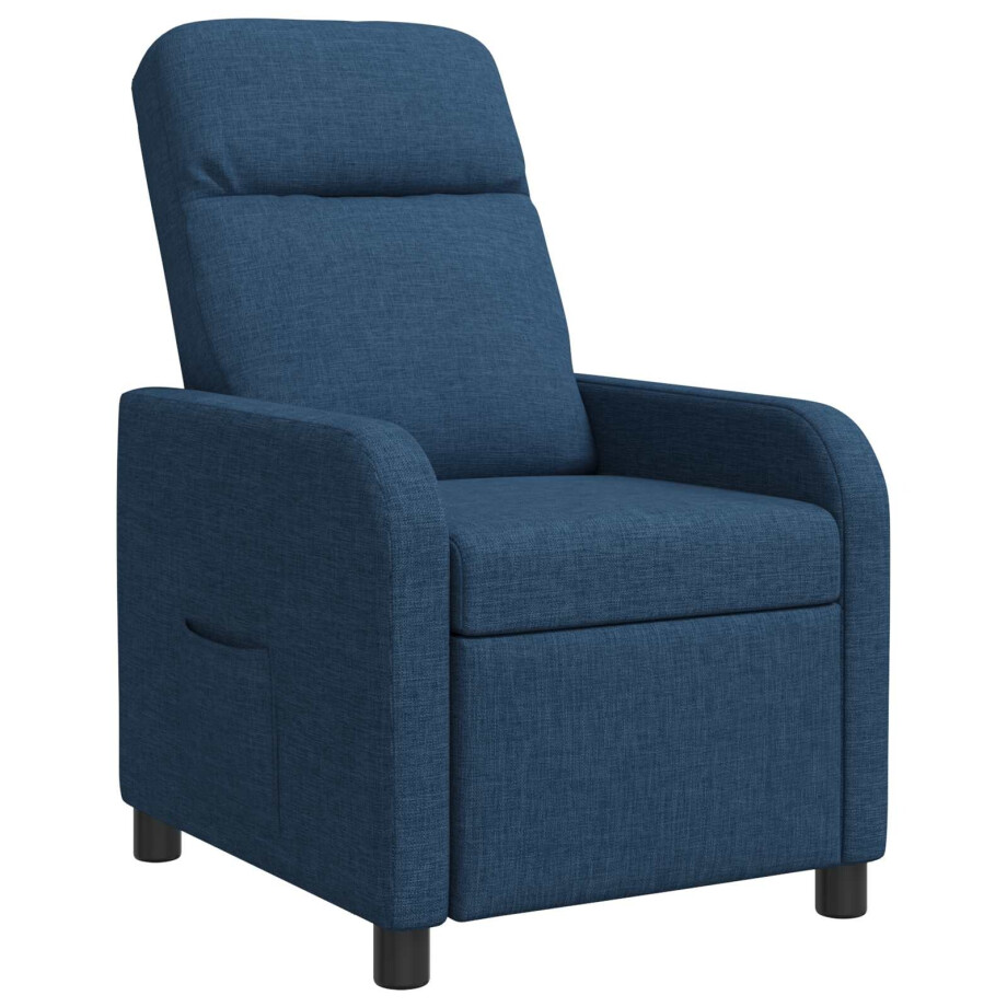 vidaXL Relaxfauteuil Blauw Stof afbeelding 1