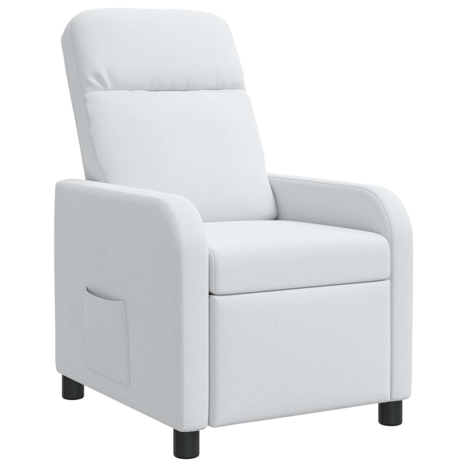 vidaXL Relaxfauteuil Wit Stof afbeelding 1
