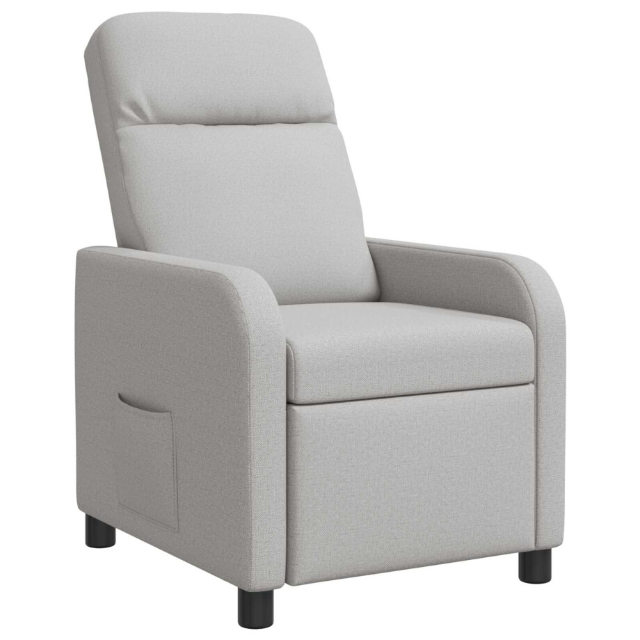vidaXL Relaxfauteuil Wolkengrijs Stof afbeelding 1