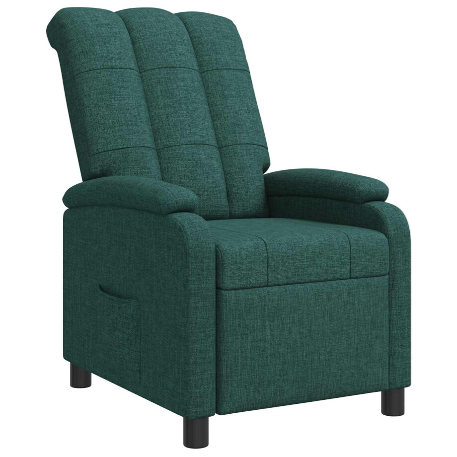 vidaXL Relaxfauteuil Donkergroen Stof vidaXL Relaxfauteuil Donkergroen Stof afbeelding 1