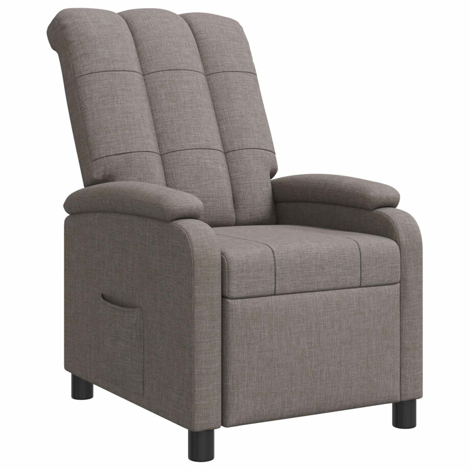 vidaXL Relaxfauteuil Taupe Stof afbeelding 1