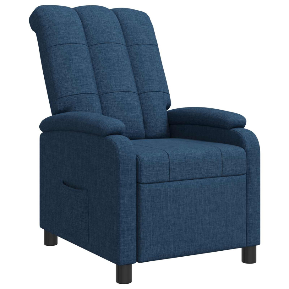 vidaXL Relaxfauteuil Blauw Stof afbeelding 1