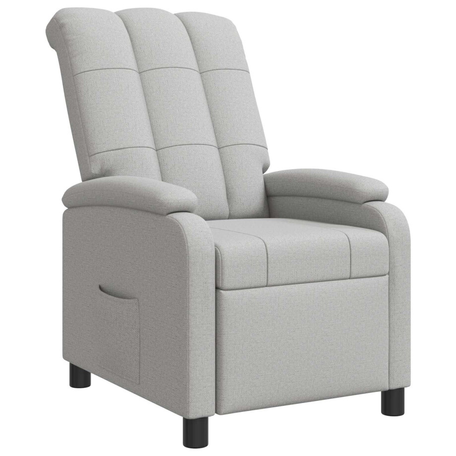 vidaXL Relaxfauteuil Wolkengrijs Stof afbeelding 1