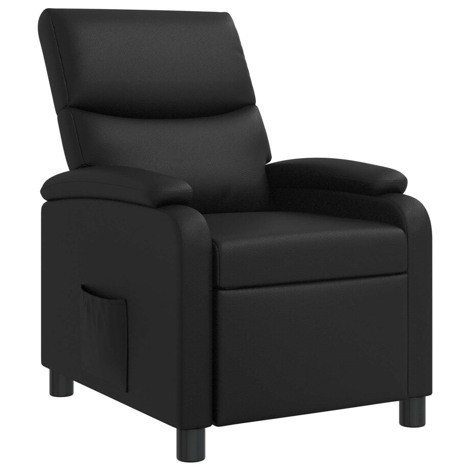 vidaXL Relaxfauteuil Zwart Kunstleer afbeelding 1