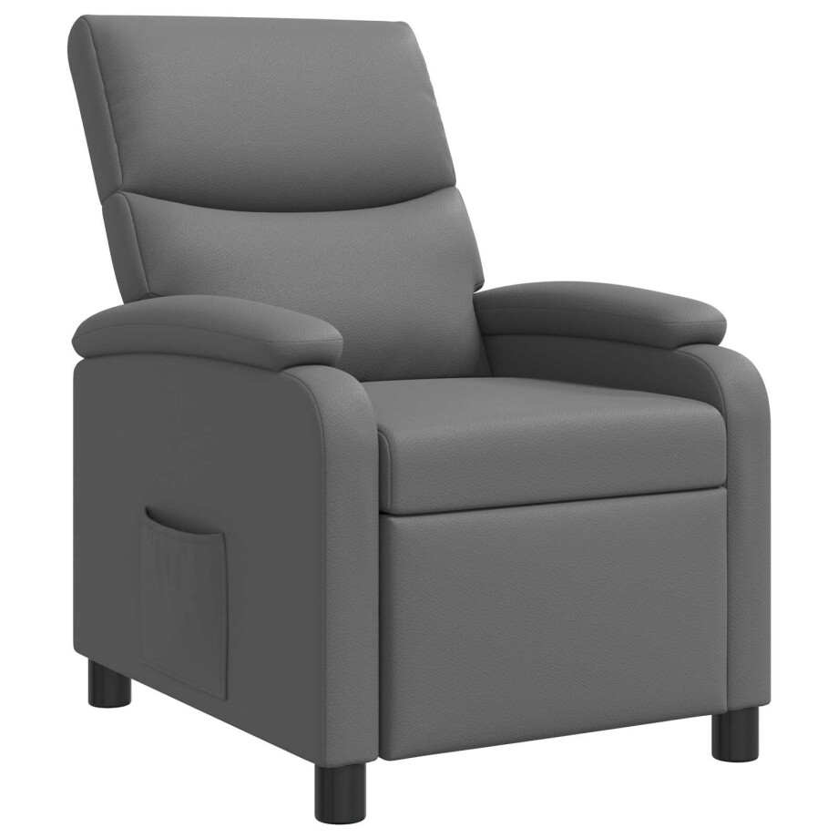 vidaXL Relaxfauteuil Grijs Kunstleer vidaXL Relaxfauteuil Grijs Kunstleer afbeelding 1