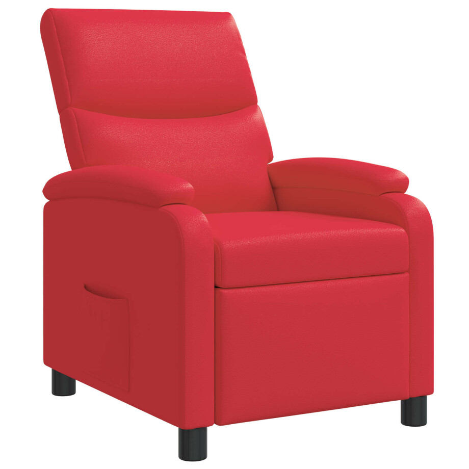 vidaXL Relaxfauteuil Rood Kunstleer vidaXL Relaxfauteuil Rood Kunstleer afbeelding 1