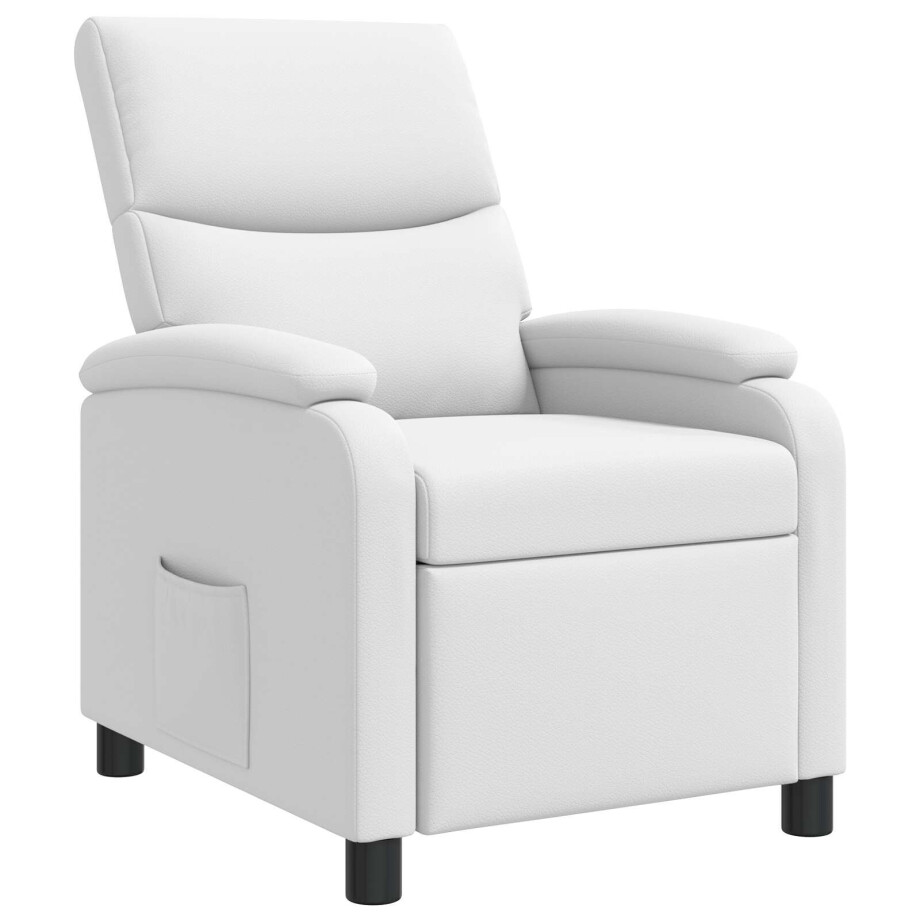 vidaXL Relaxfauteuil Wit Kunstleer afbeelding 1