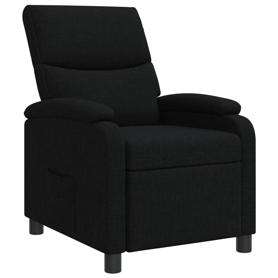 vidaXL Relaxfauteuil Zwart Stof vidaXL Relaxfauteuil Zwart Stof afbeelding 1