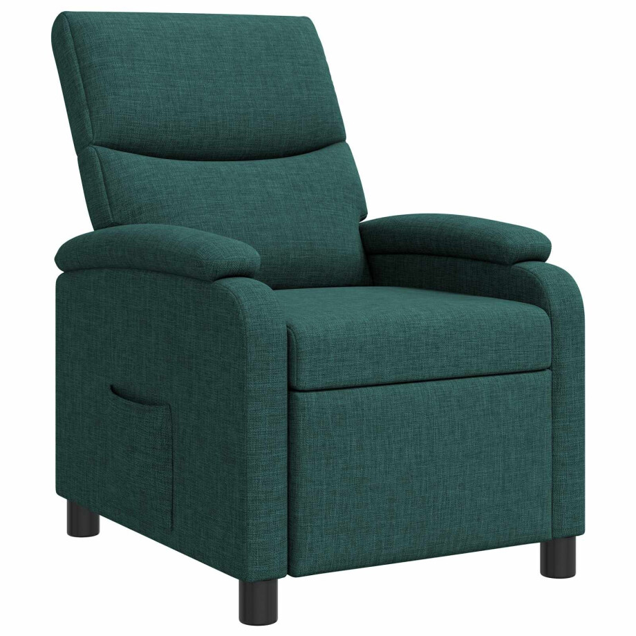vidaXL Relaxfauteuil Donkergroen Stof vidaXL Relaxfauteuil Donkergroen Stof afbeelding 1