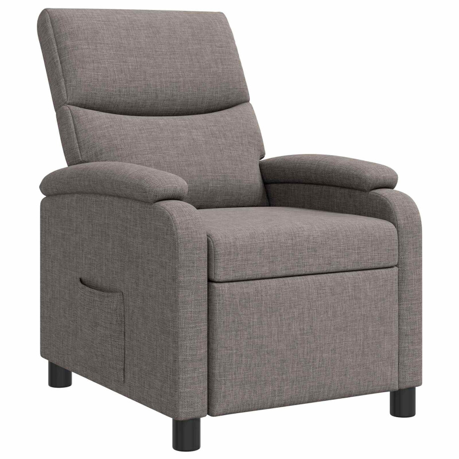 vidaXL Relaxfauteuil Taupe Stof afbeelding 1