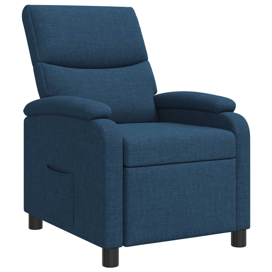 vidaXL Relaxfauteuil Blauw Stof afbeelding 1