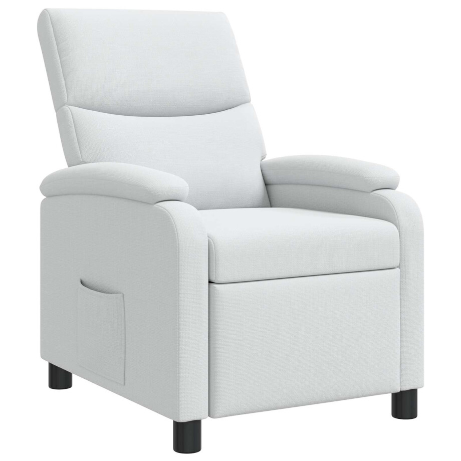 vidaXL Relaxfauteuil Wit Stof afbeelding 1