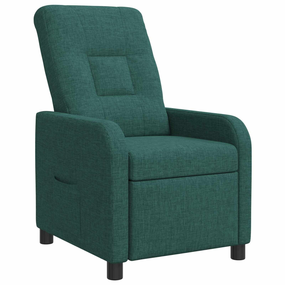vidaXL Relaxfauteuil Donkergroen Stof vidaXL Relaxfauteuil Donkergroen Stof afbeelding 1