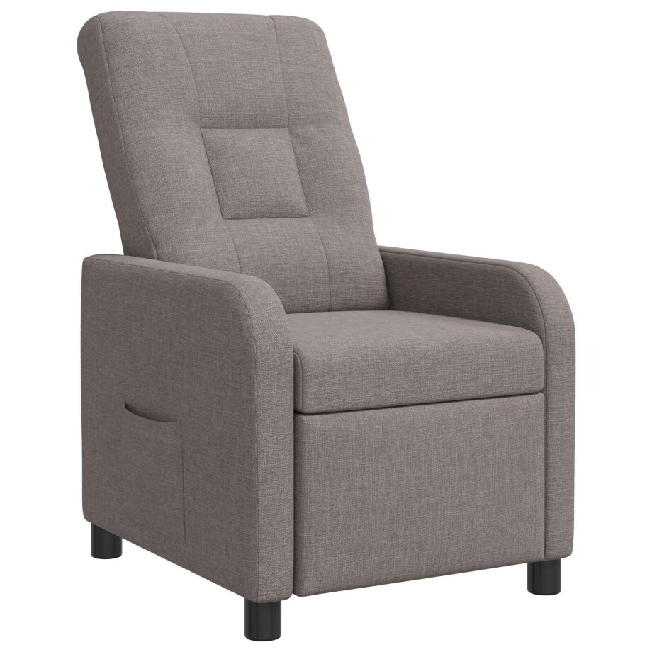 vidaXL Relaxfauteuil Taupe Stof afbeelding 1